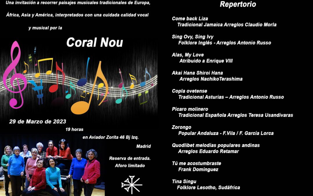 Coral Nou De paisajes y Colores, el próximo 29 de marzo de 2023