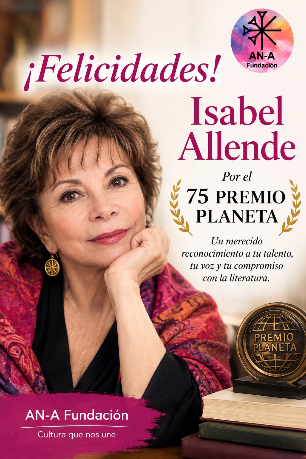 ISABEL ALLENDE ¡ Felicidades ! Premio Planeta 2026